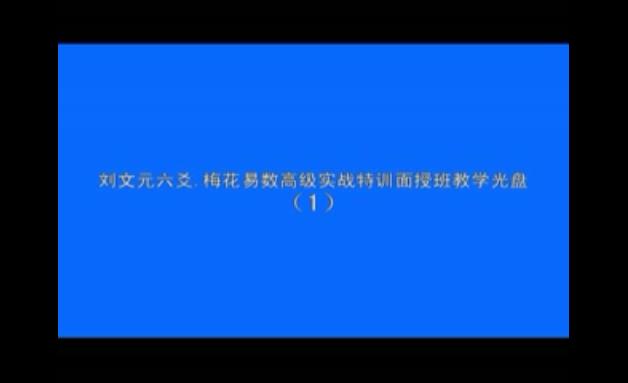 刘文元2008年梅花易数六爻高级实战特训面授班录像83个视频 八字命理 第1张
